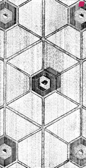 'Plan of a Group of Hexamultiple Dwellings, with their Gardens' by Alfred Richard Sennett, from 'Garden Cities in Theory and Practice [Volume I.]', published by Bemrose and Sons Ltd., London 1905 [archive.org]