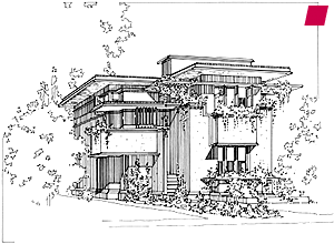 'Arthur L. Richards Duplex Apartments' American System-Built Houses 1916, (retracing) HISTORIC AMERICAN BUILDINGS SURVEY - 1991, UNIVERSITY OF WISCONSIN