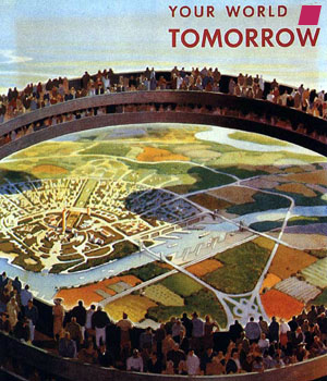'Democracity' - 1939, by Henry Dreyfuss for the New York World's Fair from 'Yesterday's Tomorrows: Past Visions of the American Future' by Joseph J. Corn and Brian Horrigan, edited by Katherine Chambers, published by The Johns Hopkins University Press, Baltimore - 1996 [published first - 1984, by Smithsonian Institution, New York]