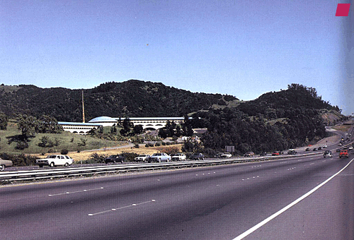 'Marin County Civic Center' 1957 - 70 by Frank Lloyd Wright; Image from 'The Architecture of Frank Lloyd Wright' by Neil Levine - 1996