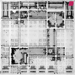 'Plan by Frank Lloyd Wright' or 'Non-Competitive Plan by Frank Lloyd Wright' from 'City Residential Land Development: Studies in Planning: Competitive Plans for Subdividing a Typical Quarter Section of Land in the Outskirts of Chicago', edited by Alfred B. Yeomans, published by The University of Chicago Press, December 1916