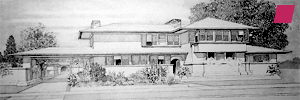 'Prairie House' by Frank Lloyd Wright, from the Wasmuth Portfolio