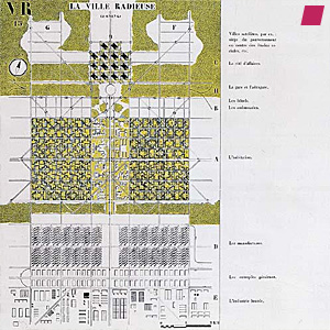 'Ville Radieuse', project 1930 by Le Corbusier, netpic, detail