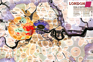 'The County of London Plan' by [Sir] Patrick Abercrombie, 1943 from 'Instant Cities' by Herbert Wright published by Black Dog Publishing London 2008