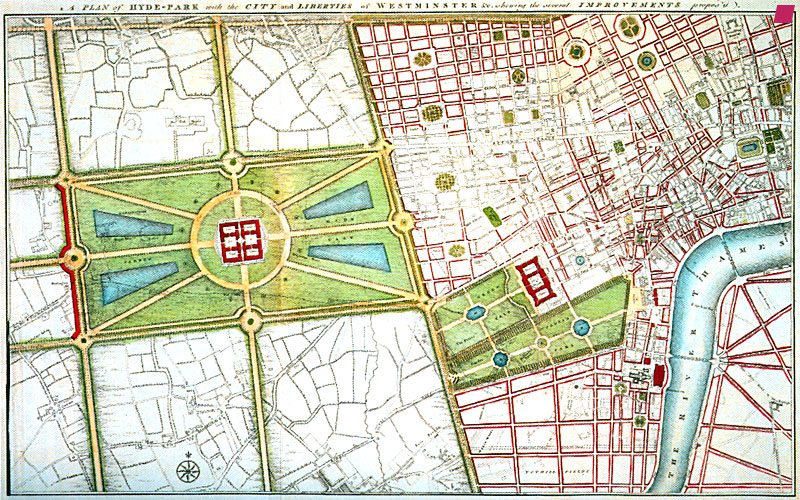 John Gwynn, London and Westminster improved, London 1766 | ETH Library, Zürich published in 'Kultur des Eigentums' 2006